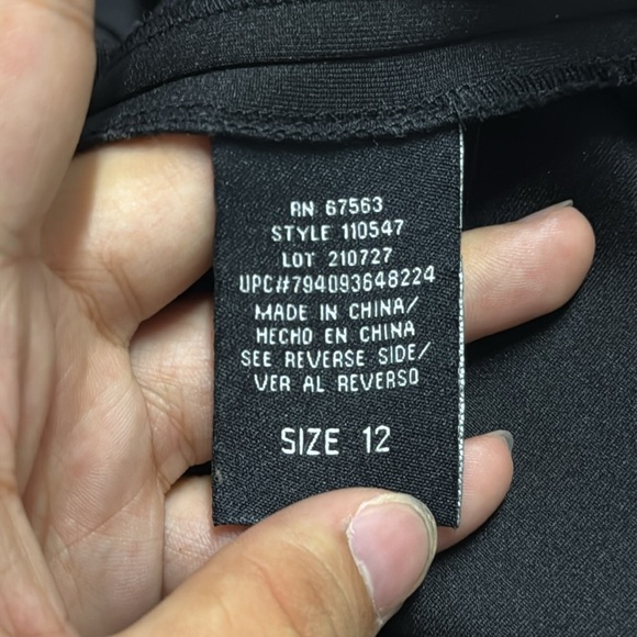 SLNY Black Sleeveless Sheath Dress Neoprene Slit Office 12 - Picture 5 of 6